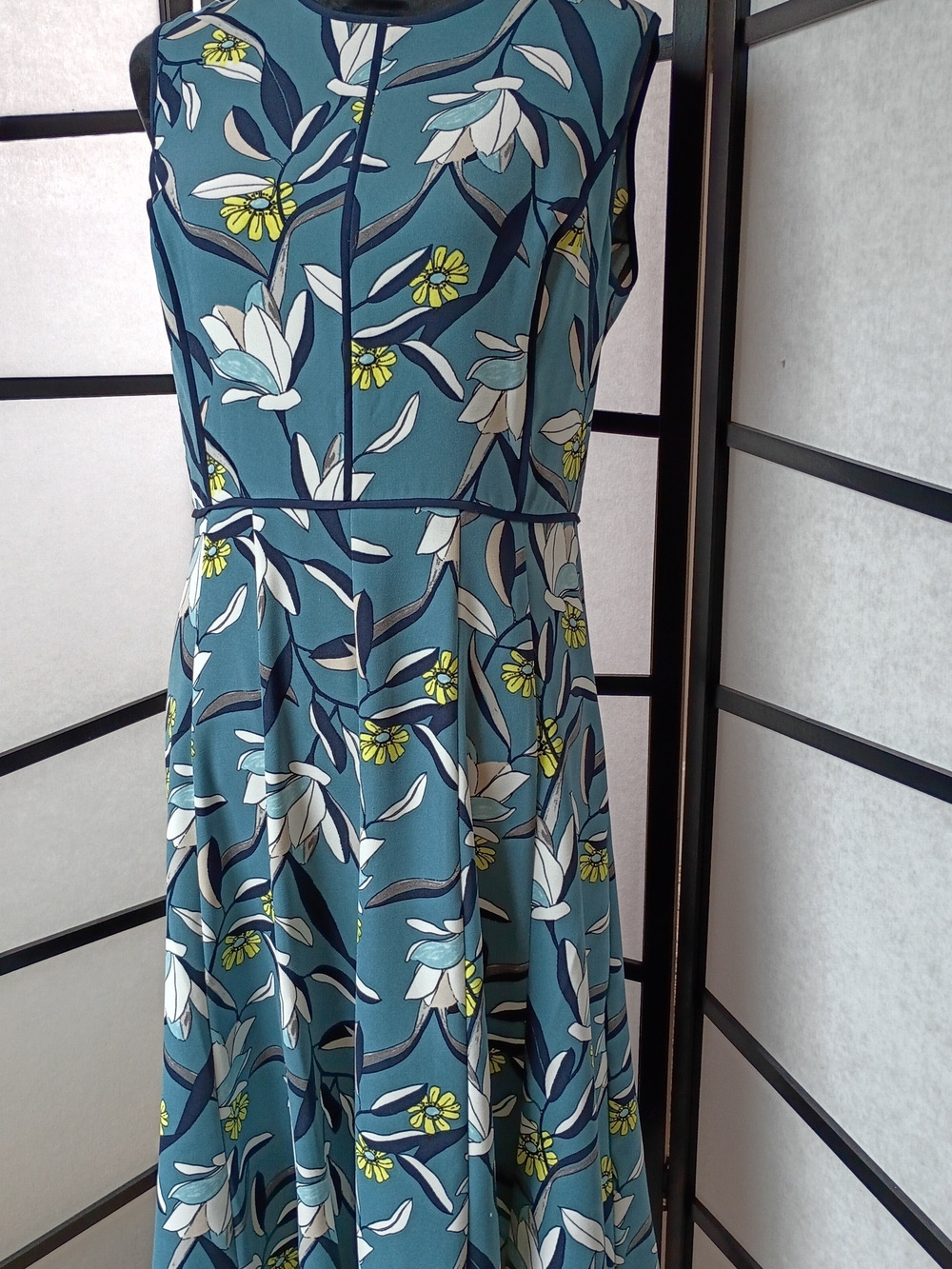 Sleeveless Floral Fit-and-Flare Dress